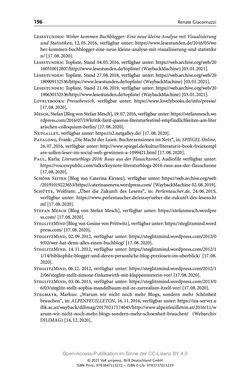 Image of the Page - 196 - in Über Bücher reden - Literaturrezeption in Lesegemeinschaften