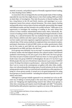 Bild der Seite - 220 - in Über Bücher reden - Literaturrezeption in Lesegemeinschaften