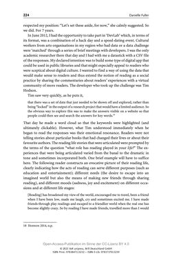 Bild der Seite - 224 - in Über Bücher reden - Literaturrezeption in Lesegemeinschaften