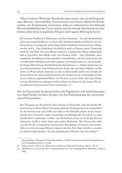 Bild der Seite - 78 - in Die Universität Innsbruck in der Ära der Thun-Hohenstein’schen Reformen 1848–1860 - Aufbruch in eine neue Zeit