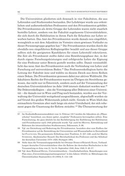 Bild der Seite - 92 - in Die Universität Innsbruck in der Ära der Thun-Hohenstein’schen Reformen 1848–1860 - Aufbruch in eine neue Zeit