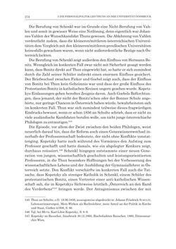 Bild der Seite - 274 - in Die Universität Innsbruck in der Ära der Thun-Hohenstein’schen Reformen 1848–1860 - Aufbruch in eine neue Zeit
