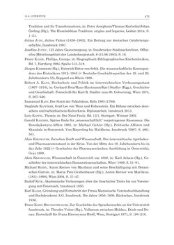 Image of the Page - 475 - in Die Universität Innsbruck in der Ära der Thun-Hohenstein’schen Reformen 1848–1860 - Aufbruch in eine neue Zeit