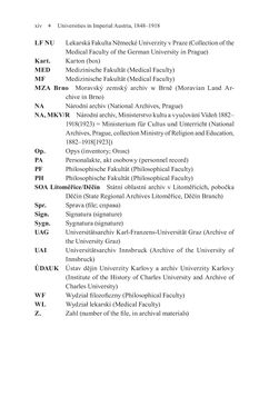 Image of the Page - xiv - in Universities in Imperial Austria, 1848–1918 - A Social History of a Multilingual Space