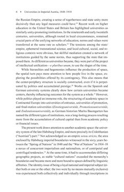 Bild der Seite - 6 - in Universities in Imperial Austria, 1848–1918 - A Social History of a Multilingual Space