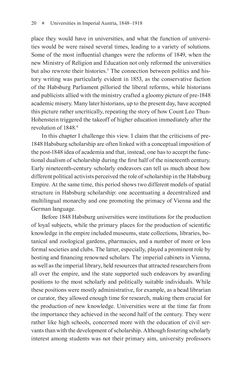 Bild der Seite - 20 - in Universities in Imperial Austria, 1848–1918 - A Social History of a Multilingual Space