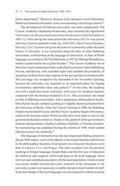 Bild der Seite - 34 - in Universities in Imperial Austria, 1848–1918 - A Social History of a Multilingual Space