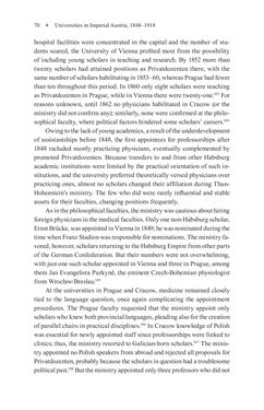 Bild der Seite - 70 - in Universities in Imperial Austria, 1848–1918 - A Social History of a Multilingual Space
