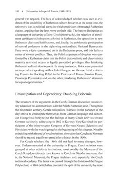 Image of the Page - 100 - in Universities in Imperial Austria, 1848–1918 - A Social History of a Multilingual Space