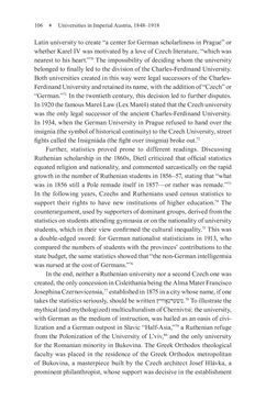 Image of the Page - 106 - in Universities in Imperial Austria, 1848–1918 - A Social History of a Multilingual Space