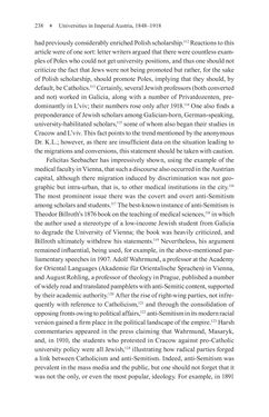 Image of the Page - 238 - in Universities in Imperial Austria, 1848–1918 - A Social History of a Multilingual Space