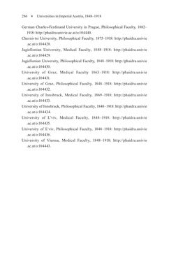 Bild der Seite - 286 - in Universities in Imperial Austria, 1848–1918 - A Social History of a Multilingual Space