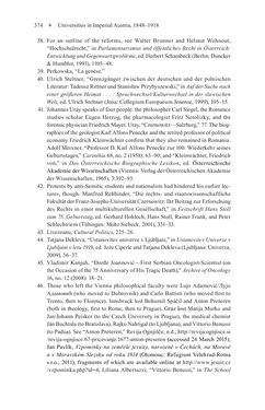 Image of the Page - 374 - in Universities in Imperial Austria, 1848–1918 - A Social History of a Multilingual Space