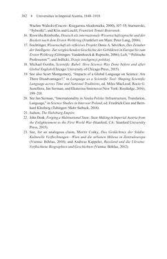 Image of the Page - 382 - in Universities in Imperial Austria, 1848–1918 - A Social History of a Multilingual Space