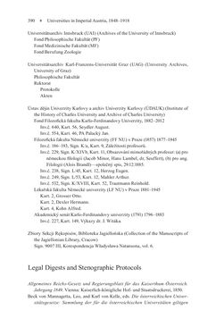 Image of the Page - 390 - in Universities in Imperial Austria, 1848–1918 - A Social History of a Multilingual Space