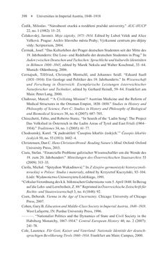 Bild der Seite - 398 - in Universities in Imperial Austria, 1848–1918 - A Social History of a Multilingual Space