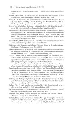 Bild der Seite - 402 - in Universities in Imperial Austria, 1848–1918 - A Social History of a Multilingual Space
