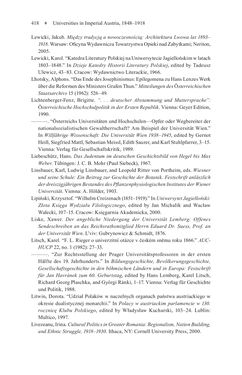 Image of the Page - 418 - in Universities in Imperial Austria, 1848–1918 - A Social History of a Multilingual Space