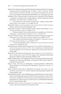 Image of the Page - 420 - in Universities in Imperial Austria, 1848–1918 - A Social History of a Multilingual Space