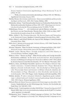 Image of the Page - 422 - in Universities in Imperial Austria, 1848–1918 - A Social History of a Multilingual Space