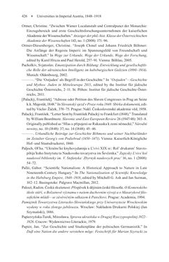 Image of the Page - 426 - in Universities in Imperial Austria, 1848–1918 - A Social History of a Multilingual Space