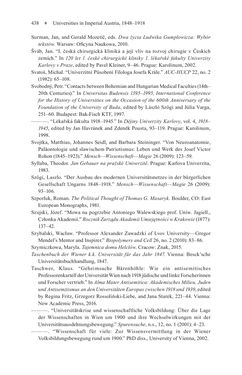 Image of the Page - 438 - in Universities in Imperial Austria, 1848–1918 - A Social History of a Multilingual Space