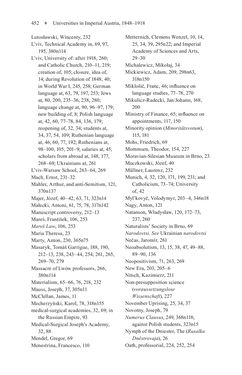 Image of the Page - 452 - in Universities in Imperial Austria, 1848–1918 - A Social History of a Multilingual Space