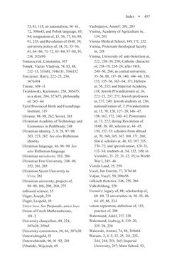 Image of the Page - 457 - in Universities in Imperial Austria, 1848–1918 - A Social History of a Multilingual Space