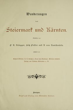 Image of the Page - (000003) - in Unser Vaterland - Steiermark und Kärnten