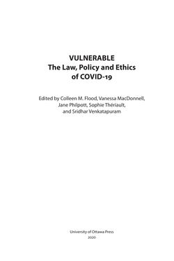 Image of the Page - (000003) - in VULNERABLE - The Law, Policy and Ethics of COVID-19