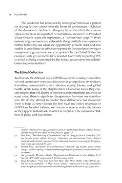 Bild der Seite - 14 - in VULNERABLE - The Law, Policy and Ethics of COVID-19