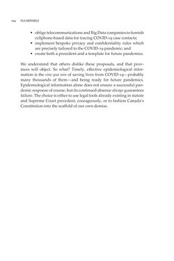Bild der Seite - 104 - in VULNERABLE - The Law, Policy and Ethics of COVID-19