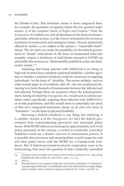 Bild der Seite - 110 - in VULNERABLE - The Law, Policy and Ethics of COVID-19