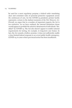 Image of the Page - 114 - in VULNERABLE - The Law, Policy and Ethics of COVID-19