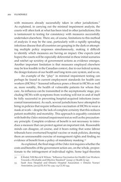 Image of the Page - 260 - in VULNERABLE - The Law, Policy and Ethics of COVID-19