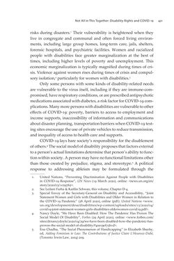 Bild der Seite - 421 - in VULNERABLE - The Law, Policy and Ethics of COVID-19