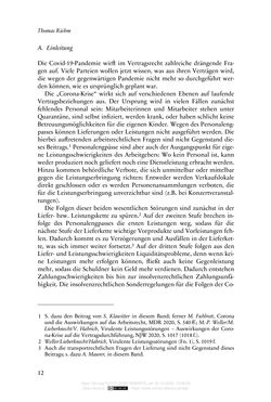 Image of the Page - 12 - in Vertragsrecht in der Coronakrise