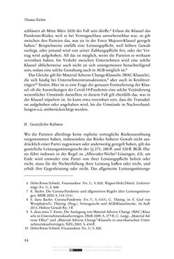 Image of the Page - 14 - in Vertragsrecht in der Coronakrise