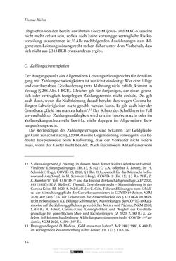 Image of the Page - 16 - in Vertragsrecht in der Coronakrise