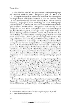 Image of the Page - 24 - in Vertragsrecht in der Coronakrise