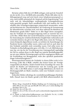 Image of the Page - 28 - in Vertragsrecht in der Coronakrise