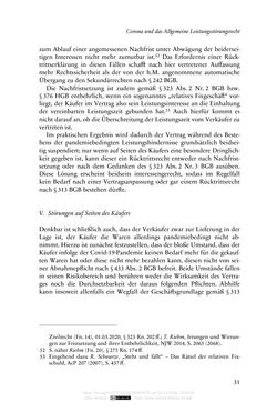 Image of the Page - 31 - in Vertragsrecht in der Coronakrise