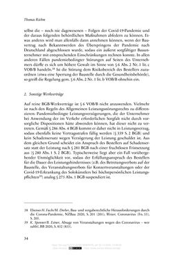 Image of the Page - 34 - in Vertragsrecht in der Coronakrise