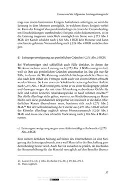 Image of the Page - 37 - in Vertragsrecht in der Coronakrise