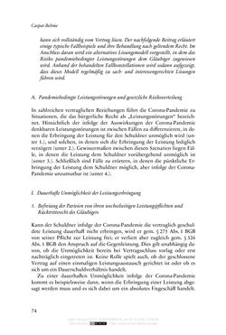 Image of the Page - 74 - in Vertragsrecht in der Coronakrise