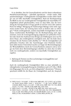 Image of the Page - 80 - in Vertragsrecht in der Coronakrise