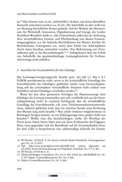 Image of the Page - 104 - in Vertragsrecht in der Coronakrise