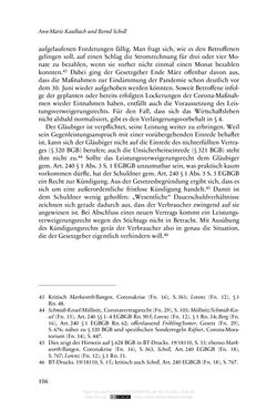 Image of the Page - 106 - in Vertragsrecht in der Coronakrise