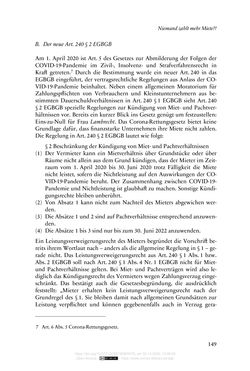 Image of the Page - 149 - in Vertragsrecht in der Coronakrise