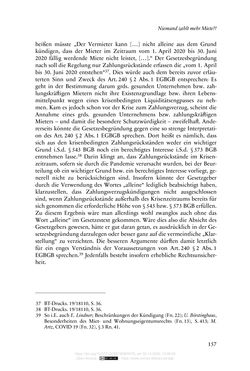 Image of the Page - 157 - in Vertragsrecht in der Coronakrise